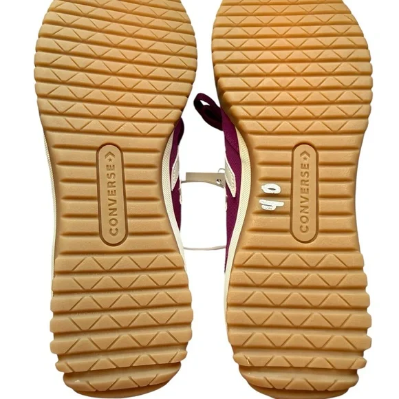 Converse Magenta Sneakers with White and Tan Accents Size 7.5 W - Picture 5 of 6